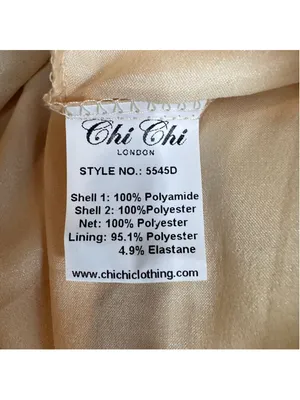 Gold Convertible Formal Dress Chi Chi London Applique Rose Floral Rhinestones 6 thumbnail 8