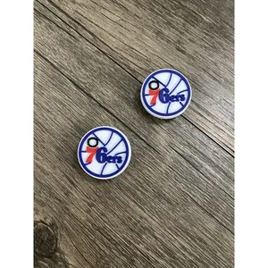Philadelphia 76ers Basketball Team Charm For Crocs Shoe Charms - 2 Pieces thumbnail 1