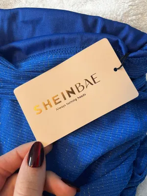 SheIn Blue Strapless Bodycon Dress thumbnail 5