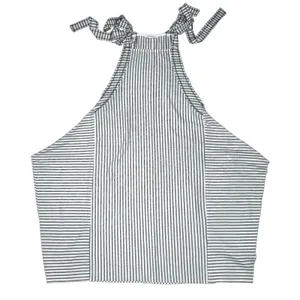 Zara‎ Trafaluc Pinafore Dress S Black White Stripes Apron Cover Up Asymmetrical thumbnail 6