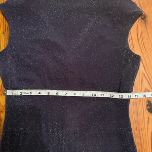 Lauren‎ Ralph Lauren Cocktail Dress Sz 10 Navy Metallic Ruched Wedding Holiday thumbnail 13