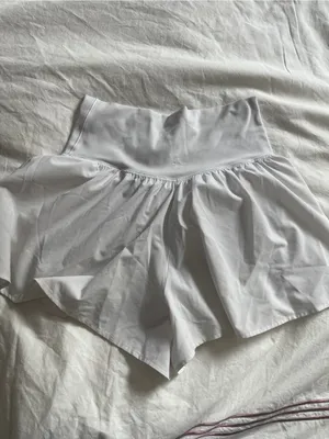 Aerie Offline High-Waist White Women's Lounge Shorts thumbnail 2