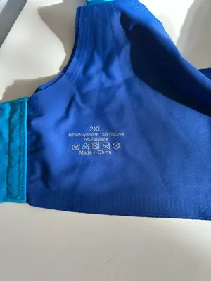 Blue Supportive Molded Sports Bra - size 2XL thumbnail 5