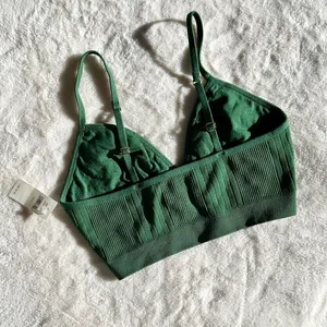 NWT Aerie Green Bralette Crop Top - Size: Small thumbnail 4