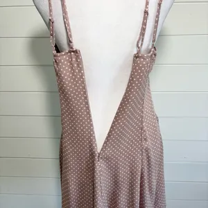 American Eagle‎ Outfitters Y2K Tan Polkadot Dress Size 8 thumbnail 5