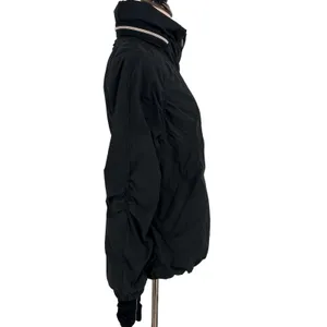 Lululemon Black Nylon Zip Up Ruched Back Detail Jacket Size 6 thumbnail 7