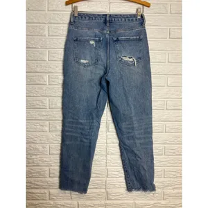 Vervet Distressed Mom Jeans Women 25 Blue Excellent‎ High Rise Raw Hem VT1151 thumbnail 5