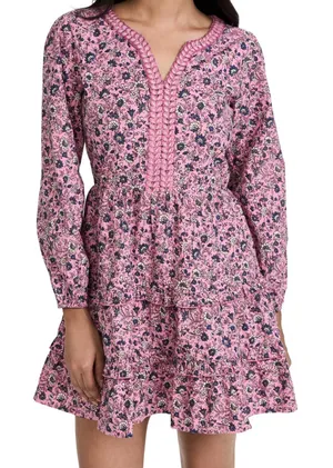 Roller Rabbit Cluny Naema Pink Floral Dress thumbnail 1