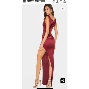 Pretty Little Thing Satin Split Slit Maxi Dress thumbnail 2