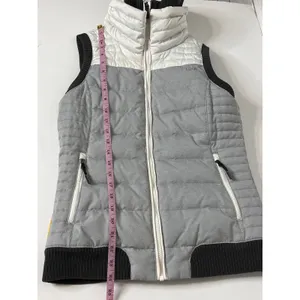 Lole Puffer Vest Small Gray Black Duck Down Hooded Quilted Full Zip Outdoor thumbnail 7