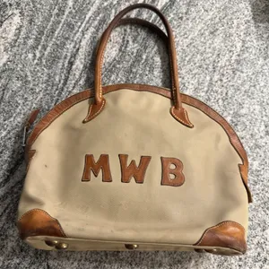 Vintage King Ranch Canvas Leather La Bolsa Bag‎ STAMPED JJ Kingsville Texas thumbnail 1