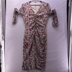 Floral‎ Wildflowers Ditsy Midi Dress Cream XL thumbnail 14