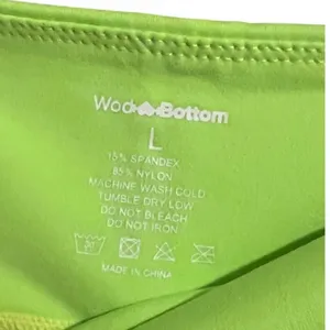 WodBottom‎ Neon Green CrossFit Booty Shorts Weightlifting Gym Size Large thumbnail 2