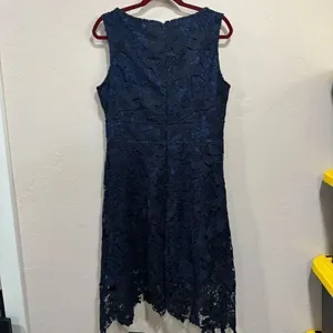 Kimilily Size Large Blue Lace MIDI Dress thumbnail 5