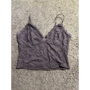 Faded Rose Floral Lace Camisole V-Neck Spaghetti Strap Tank Top Juniors‎ Large thumbnail 2