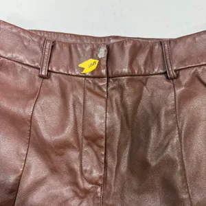 Jason Wu Wide Leg Cropped Faux Leather pants Size 4 thumbnail 3
