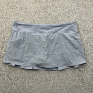 Lululemon Pace Rival Skirt Skort Chambray Blue Athletic Athleisure Tennis 14 thumbnail 3