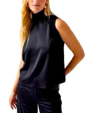 Nine Britton Nights Like This Satin-Front Sleeveless Top Sz Med thumbnail 1