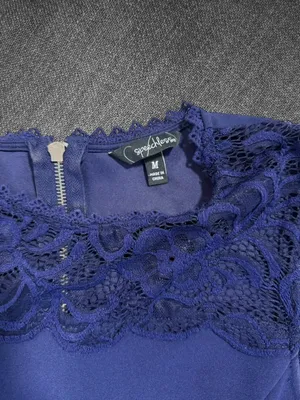 Speechless Navy Lace Fit And Flare Dress thumbnail 4