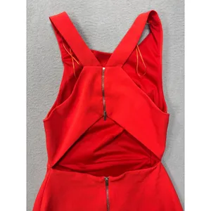 Zara Dress XS Trafaluc Collection Red Open Back Cutout Mini Sleeveless thumbnail 8