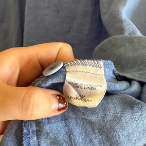 Flax Blue Linen Button Back Tee thumbnail 8