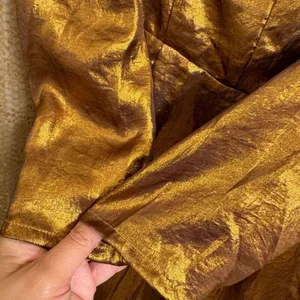 & Other Stories Metallic Shiny Satin Bronze Gold‎ Mini Dress Size 2 NWT thumbnail 8