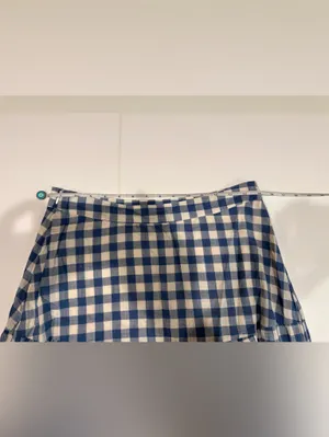 GAP Tiered Maxi Skirt Blue White Gingham Cotton Cottagecore Women’s 8 thumbnail 8