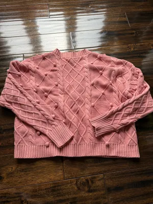 Forever 21 Pink Cable Cardigan thumbnail 3