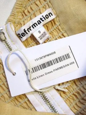 NWT Reformation Davila in Parmesan Yellow Linen Puff Sleeve Midi Dress 8 thumbnail 6