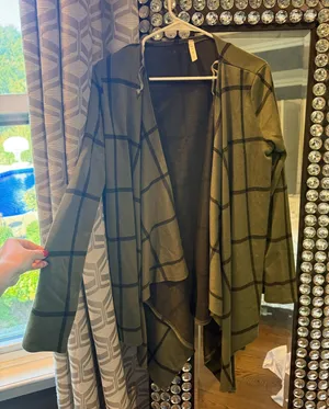 Mts green plaid cardigan thumbnail 1