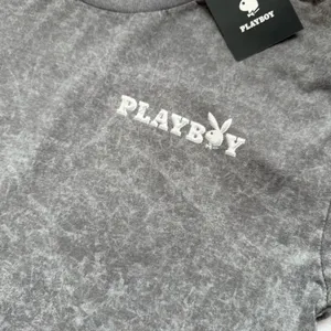New unisex Playboy gray Tshirt size medium thumbnail 6