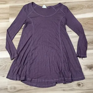 Vestique Purple Long Sleeve Flowy Tunic Top Dress Women's Small thumbnail 1