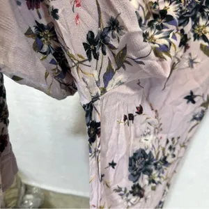 American Eagle Lavender Floral Sleeveless Wide‎ Leg Jumpsuit Size S thumbnail 5