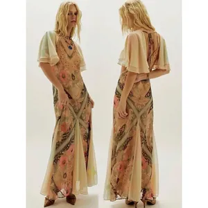 Free People Bohemian Witchy Celestial Nights Maxi Dress in Fairy Combo Medium thumbnail 4