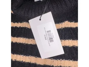THML NEW $68 Woman’s S Short Sleeve Stripe Knit Sweater Top Size Small thumbnail 2