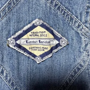 London London Vintage 90s Denim Skort Overalls Blue Mid Wash Size 11/12 thumbnail 10