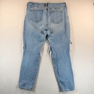 Old Navy Rockstar Super Skinny Mid-Rise Distressed Blue Jeans Womens 16 Ligh thumbnail 9