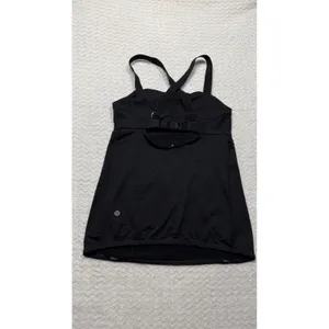 Lululemon Black Active Tank Top with Built-in Shelf Bra and Adjustable Straps thumbnail 2