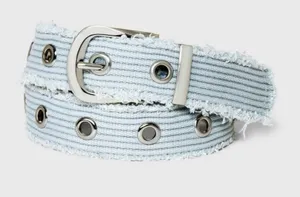 Wild Fable Blue Distressed Grommet Belt Women’s XS (35in) thumbnail 1