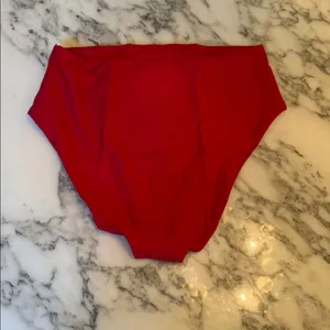 NWT Quince Italian High Rise Cherry Red Bikini Bottom Swimwear Sz L 🍒 sold out thumbnail 8