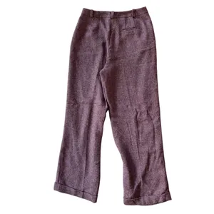 The Look Randolph Duke Trousers Womens 10 Purple Good Vintage Wide Leg Cuffed thumbnail 6
