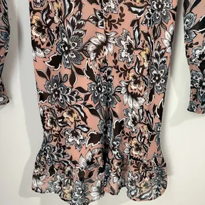 For Love & Lemons Gracie Floral Dress Women's‎ Small Long Sleeve Ruffle V-Neck thumbnail 8