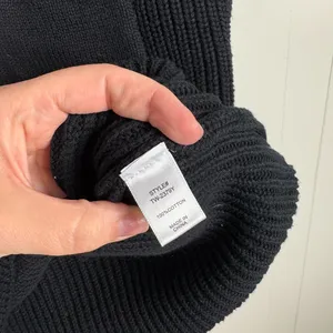 Zenana Black Knit Sleeveless Oversized Pocket Sweater Top Vest Large L Winter thumbnail 4