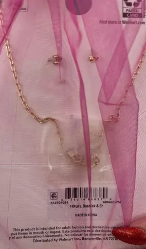 Necklace Earings Set Gold thumbnail 2