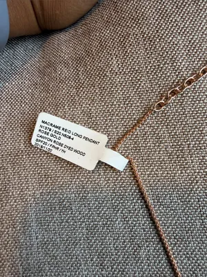 Kendra Scott Macrame Reid Canyon Rose Wood Long Pendant Necklace NWT thumbnail 2