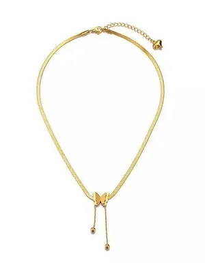 Women Stainless Steel Butterfly Necklace thumbnail 1