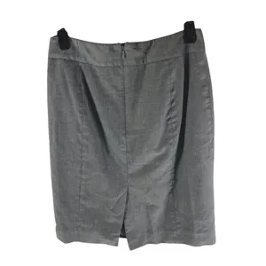 J Crew Super 120s Pencil Skirt Wool Slit Lined Career Wear Gray 2 thumbnail 2