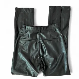 Abercrombie Faux Leather Pants High Rise‎ Trousers Straight Leg Black thumbnail 4