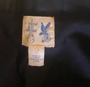 Anthropologie Edme & Esyllte 2 Ribbon Skirt Pleats Beribboned Rings Black White thumbnail 4