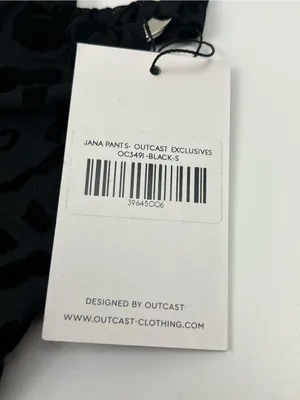 Outcast Jana Pants Black Animal Print Stretch‎ Womens Size Small Low Rise NEW thumbnail 7